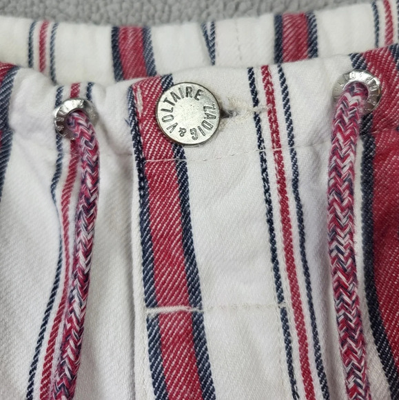 Zadig & Voltaire Paris Raye Nautical Striped Cropped Pants - Picture 5 of 13